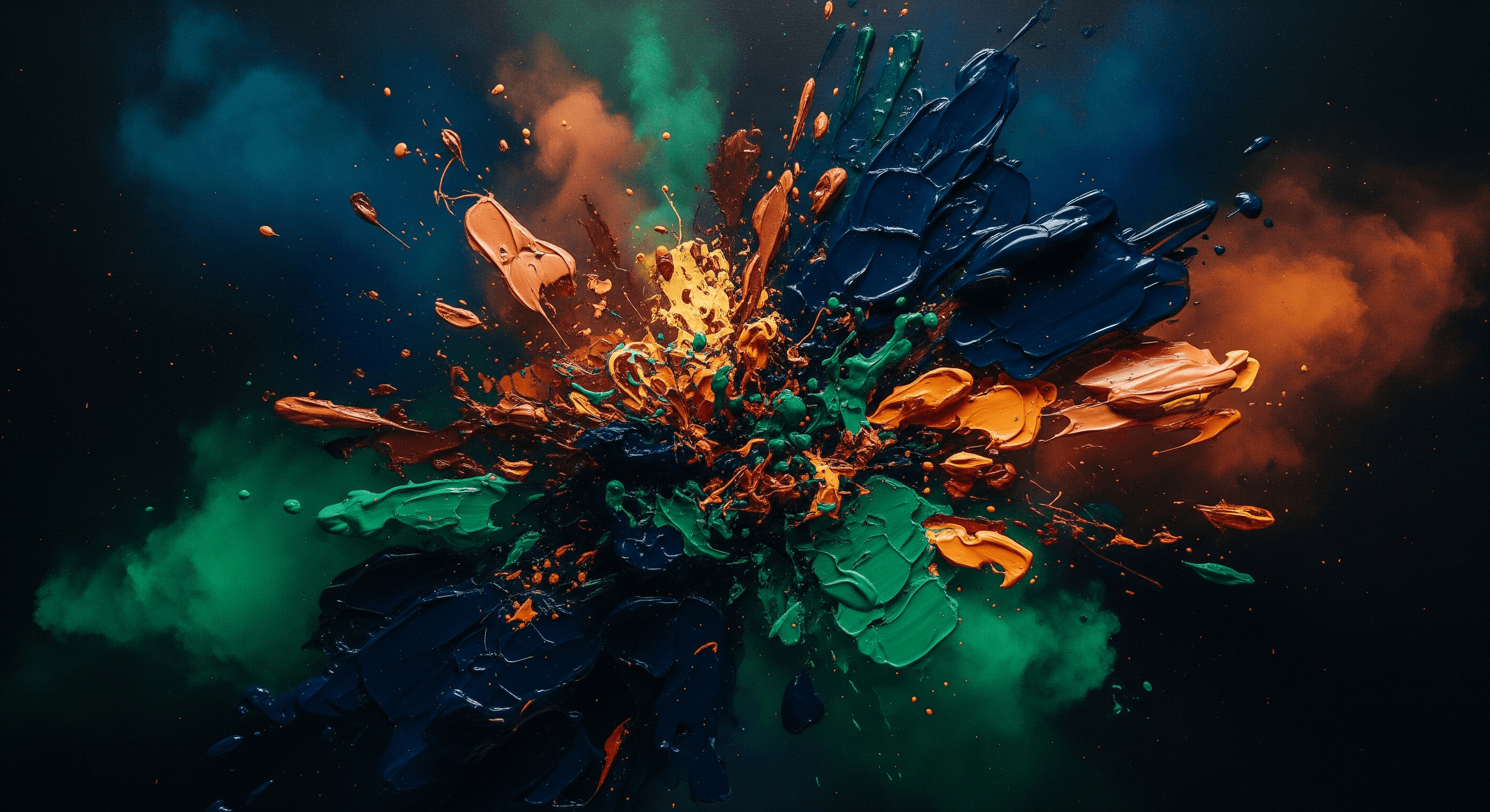Abstrakt färgexplosion — AI-genererad konst