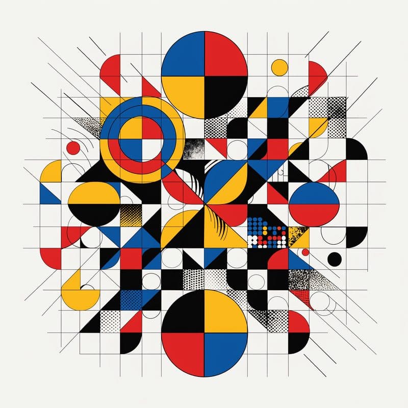 Bauhaus-inspirerad konst